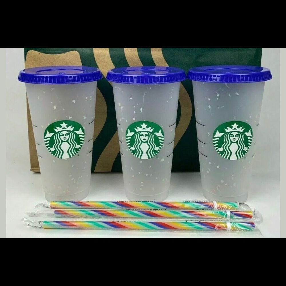 Starbucks confetti cups